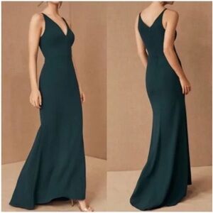 BHLDN Emerald Green Bridesmaid Dress. (Worn once!).